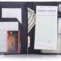 Deluxe Server Book with Secure Money Pocket wallet