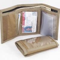 Nylon Trifold ID Wallet with Outside & Inside ID Hook & Loop