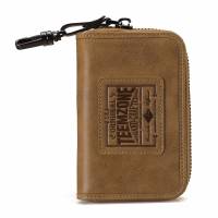mens zipper leather wallet