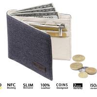 slim wallet with coin pocket
