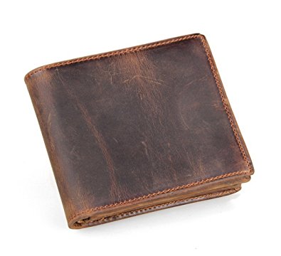 HRS RFID Blocking Vintage Handmade Bifold Wallet