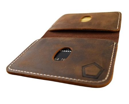 KNOXX Handmade Slim Leather Minimalist Cardholder Wallet