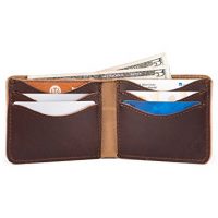 Saddleback Leather Co. Full Grain Bifold Leather Wallet with RFID Shielding