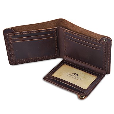 Secret Felicity Men’s Handmade Bifold Leather Wallet