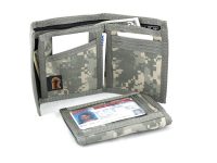 US Army ACU Digital Camouflage Bifold ID Window Hook n Loop Wallet